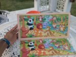 Kids' Wooden Jungle Animal Jigsaw Puzzle Set - Image 2