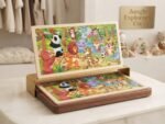 Kids' Wooden Jungle Animal Jigsaw Puzzle Set