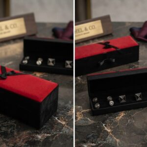 Aethel & Co. Luxury Velvet Cufflink & Stud Gift Set
